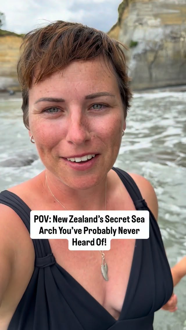 Truth be told, we had no intention of visiting here… 

If you’ve just found our page we are the @thefamilyfind. Follow along for all our family friendly adventures and hidden gems. 

We were on our way to Elephant Rock, but the road was closed. A traffic controller gave us the hot tip to head here. We were the only ones around! 

The beach itself is stunning. On a moody day the white cliffs, green moss and black sand make you feel like you’re on another planet! 

At low tide it’s easy enough to wade out under the arch and access the next secluded beach! 

Please know your own limits and do your research on tides and swell to ensure your safety.

We think this spot is the most unrated in NEW ZEALAND! Please leave no trace to keep it untouched and beautiful. 

📍White Cliffs, near Urenui, Taranaki.