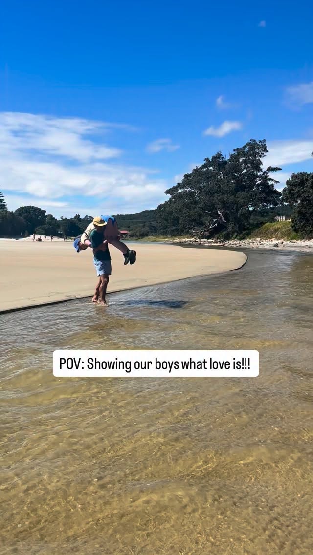 Welcome to the shenanigans of @thefamilyfind! 

We were heading off on a hike which started at a beach water crossing.

Geo carried the boys across so we don’t have to deal with putting socks and shoes back on, but when they were across I yelled ‘what about me’!

Next minute I’m over G’s shoulder. Talk about laugh! 

Building memory dividends #diewithzero