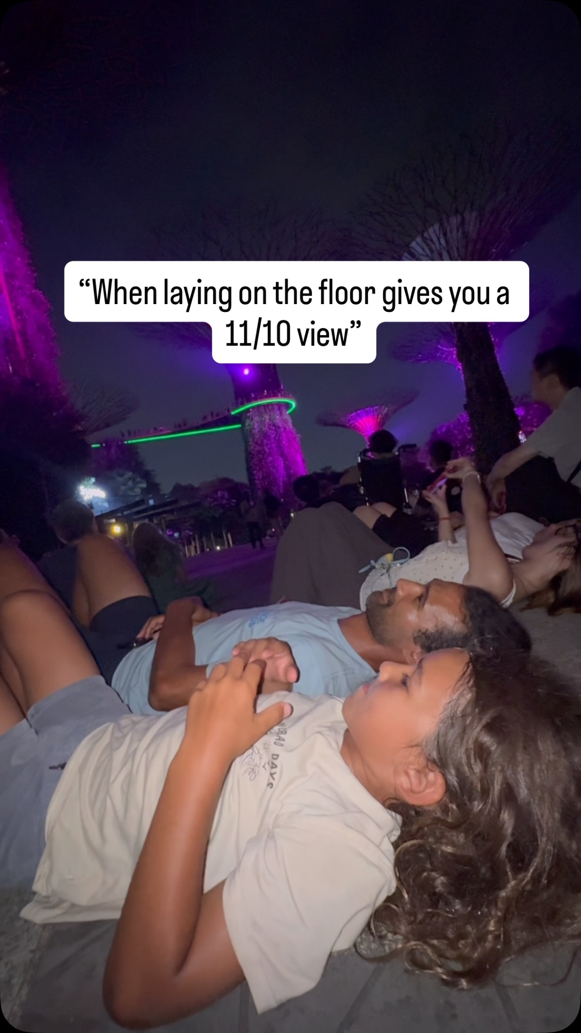This is why we prioritise trips over things, EVERY SINGLE TIME! Follow along for more family travel @thefamilyfind.

Can you believe this light show experience is completely free every night in Singapore at 7.45 and 8.45pm.

Be sure to arrive 30 minutes before the light show to get a good spot. 

📍Gardens by the Bay - Garden Rapsody