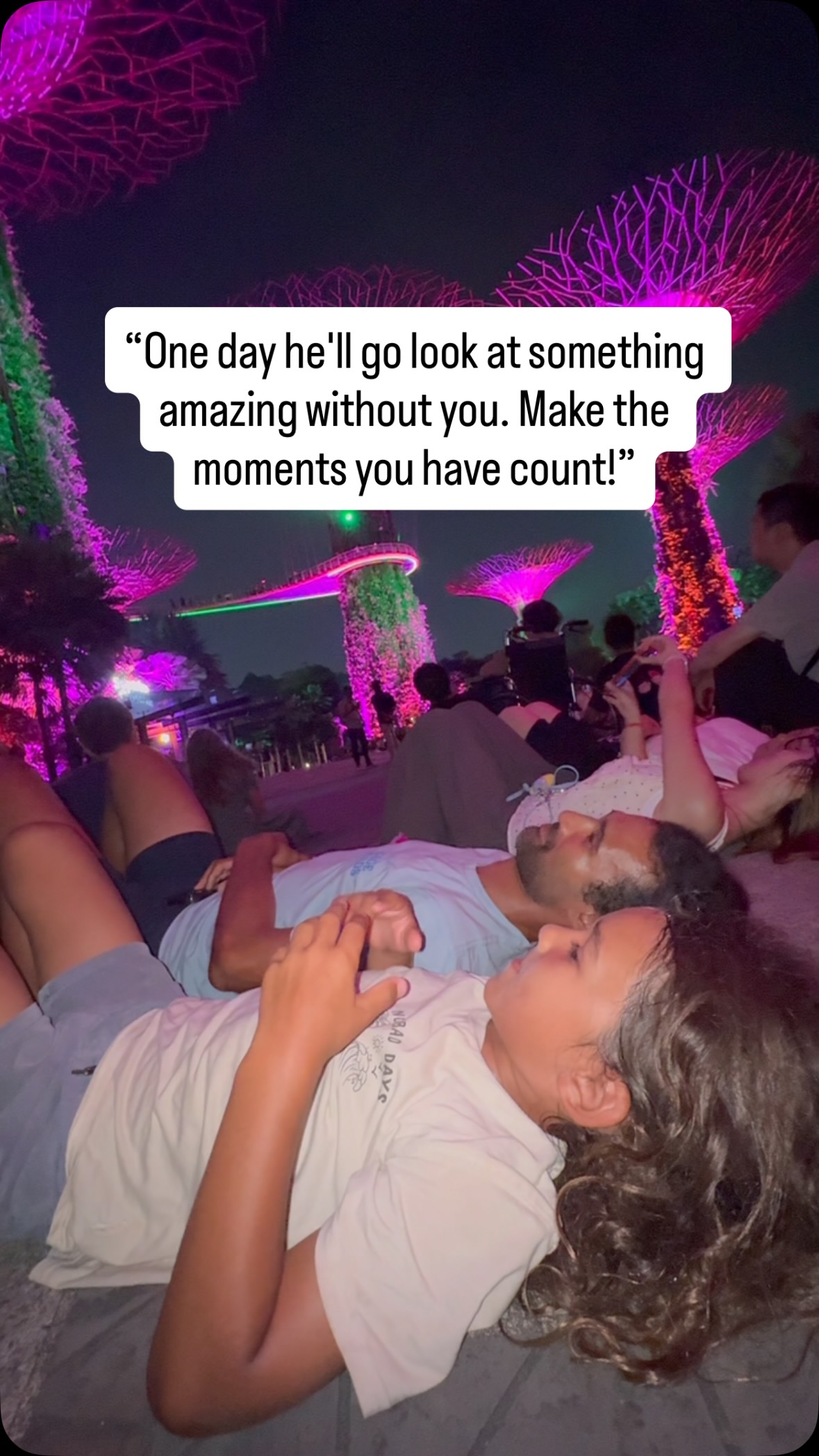 This is why we prioritise trips over things, EVERY SINGLE TIME! Follow along for more family travel @thefamilyfind.

Can you believe this light show experience is completely free every night in Singapore at 7.45 and 8.45pm.

Be sure to arrive 30 minutes before the light show to get a good spot. 

📍Gardens by the Bay - Garden Rapsody