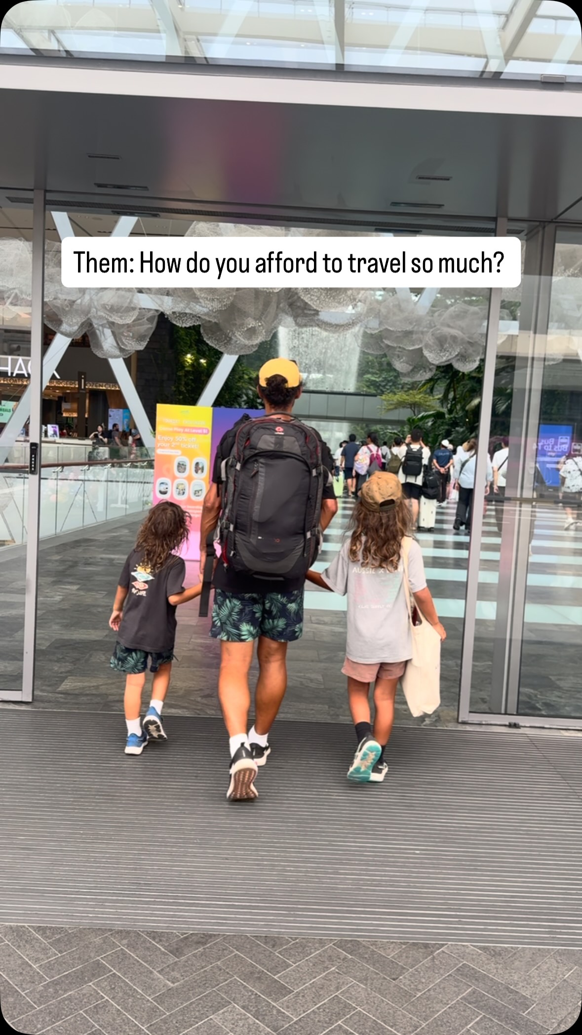 We get asked this question at least weekly! I know right, you lot are nosey 😜And unfortunately there’s no spicy sauce or get rich quick scheme here. We worked and invested like mofos from a young age, purchased property at the right time and have ALWAYS put a high priority on travel. We don’t travel fancy, always spend less than we make, prioritise experiences over things and have no interest in buying a bigger house or a designer handbag. 

-
Hi, 👋 if you’re just discovering our page, we are Sam, Geo, Reuben and Eli. An Australian based adventure travel family, sharing hidden gems, epic adventures and aiming to inspire others to travel with their kids! Come say hi and stay for the ride @thefamilyfind!